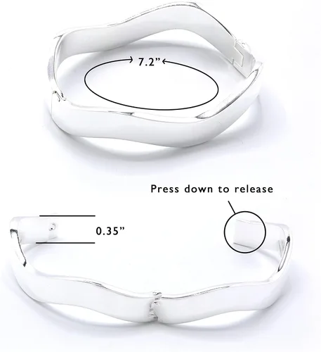 Vista 5 de MARSHAL METAL - Pulsera de moda chapada en plata pulida