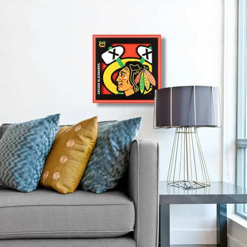 Vista 2 de YouTheFan Arte de Pared de la Serie de Logotipos en 3D de la NHL - 12x12