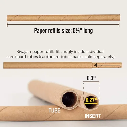 Vista 5 de Rivajam Insertos de papel de anidación de abejas Paquete de 125 piezas Beekeeper Pro Edition Insertos de repuesto naturales para Mason Bee