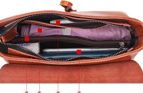 Vista 5 de JeHouze Bolso bandolera bandolera de cuero para mujer