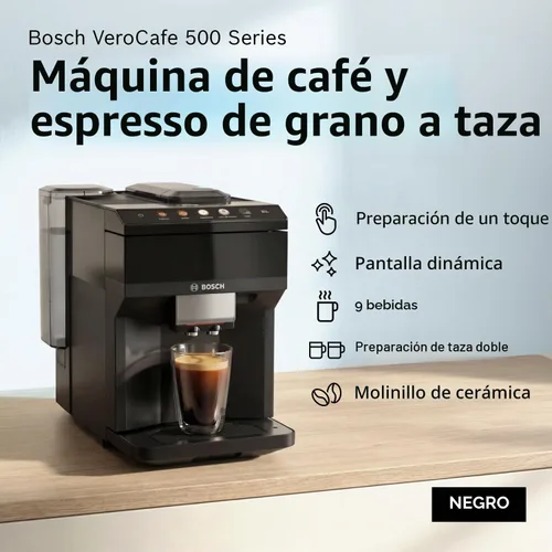 Vista 2 de Bosch Serie 500 Café totalmente automático, máquina de café expreso - Negro
