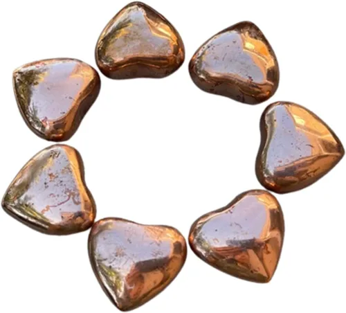 Vista 74 de Corazón hinchado de piedras preciosas al por mayor, corazones hinchados de piedras preciosas pulidas, piedra de palma de cristal, corazón de cristal