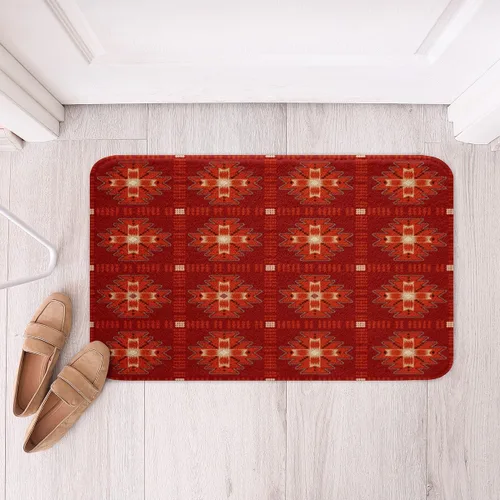 Vista 29 de Feelyou Aztec Bathroom Rugs Aztec Southwestern Printed Bath Mats for Bathroom Bohemian Bath Rugs for Shower Tub Cowboy Cowgirl Bathroom Accossories