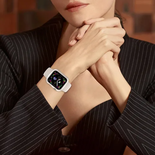 Vista 6 de Juego de 20 fundas protectoras de policarbonato duro compatibles con Apple Watch Series 4/5/6/SE de 1.732 pulgadas, protector de borde