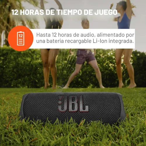 Vista 4 de JBL Flip 6 (negro) + paquete con divvi! Funda protectora rígida