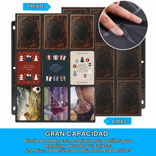 Vista 4 de Fundas para tarjetas de intercambio, 540 bolsillos mejorados
