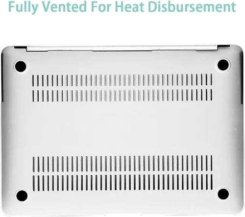 Vista 5 de Compatible con MacBook Air de 13 pulgadas 2010-2017 modelo A1466 A1369, carcasa protectora rígida de plástico con cubierta de teclado negra, mármol