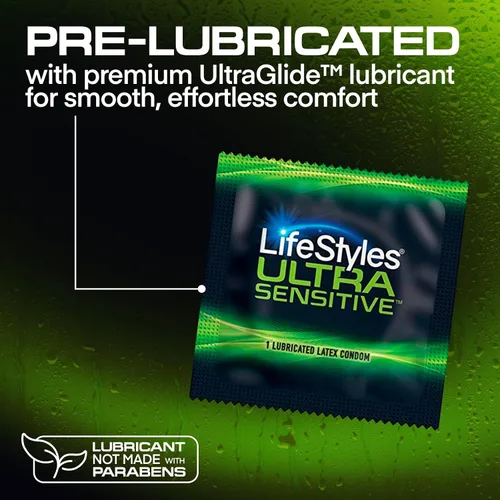 Vista 3 de LifeStyles Preservativos Ultra Sensibles de Látex Natural Lubricados Premium Paquete de Valor - 50 Unidades, 1 Paquete - Triple Probados