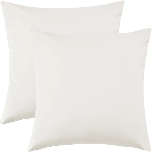 Vista 8 de Juego de 2 fundas de almohada de terciopelo para sofá y cama, 18 x 18 pulgadas, color aguamarina