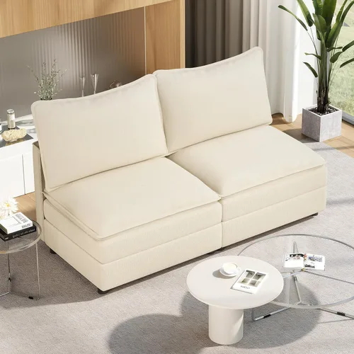 Vista 44 de Vesgantti Sofá modular de 108 pulgadas, cómodo sofá de nube con asiento profundo otomano movible, sofá modular en forma de L, sofás seccionales