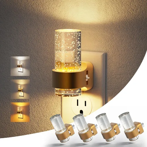 Vista 9 de JandCase Motion Sensor Night Light, Bubble Night Lights Plug into Wall
