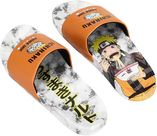 Vista 3 de Bioworld Naruto Shippuden Ichiraku Ramen Shop - Sandalias para hombre, Blanco