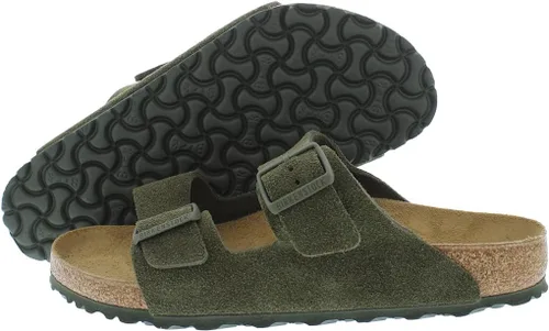 Vista 46 de Birkenstock Sandalias unisex Arizona con plantilla suave para adultos Negro (black Oiled Leather)