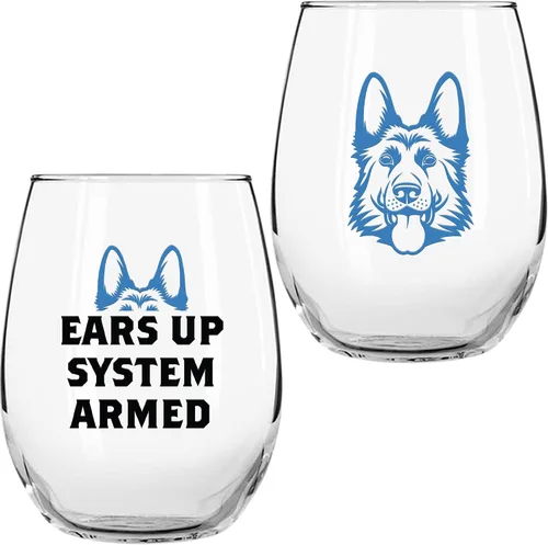 Vista 8 de On The Rox Corgi Gifts - Corgi B*tts Drive Me Nuts - Juego de 2 copas de vino sin tallo de 15 onzas