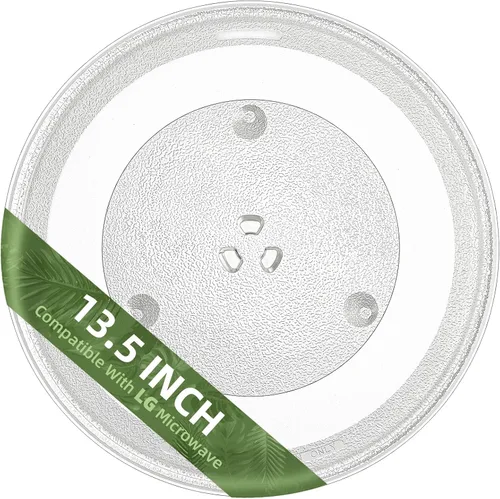 Vista 13 de Placa giratoria de microondas de 9.6 pulgadas con fondo plano para microondas LG compatible con parte # 3390W1A035A Placa de vidrio para microondas