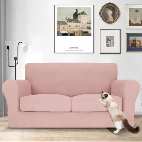 Vista 96 de MAXIJIN 2 piezas de fundas para silla con brazos, funda para silla de sofá para sala de estar, funda elástica para perros para una silla con 1 cojín