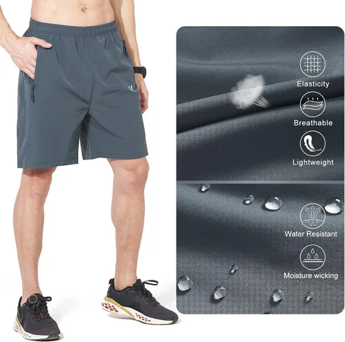 Vista 5 de NORTHYARD Pantalones cortos deportivos ligeros de secado rápido y de 7pulgadas para hombre, para senderismo, deportes, gimnasio, correr