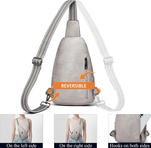 Vista 6 de Bolso bandolera para mujer cruzado, bolsas cruzadas para mujeres y hombres, riñoneras, riñoneras, riñoneras para mujer, para ir de compras y viajes