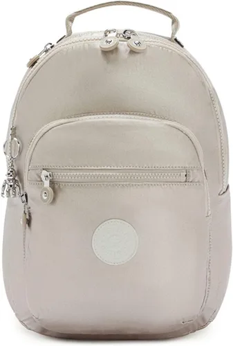 Vista 41 de Kipling Mochila pequeña Seoul para mujer, duradera, correas acolchadas para el hombro con funda para tableta, bolsa, Firma Emb, Mochila para tableta