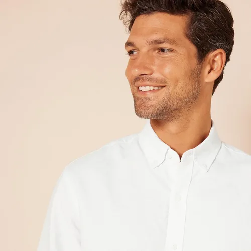 Vista 3 de Tienda Essentials - Camisa de tela oxford, de manga larga, ajuste regular, para hombre