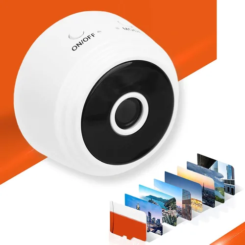Vista 3 de A9, cámara 1080P con cubierta trasera magnética, mini videocámara de seguridad para el hogar Micro cámara de video (blanco)
