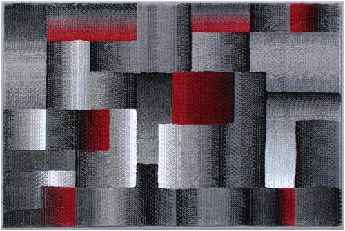 Vista 18 de Masada Rugs, Alfombra de Área Moderna Contemporánea, Azul Gris Negro (2 Pies X 3 Pies) Tapete