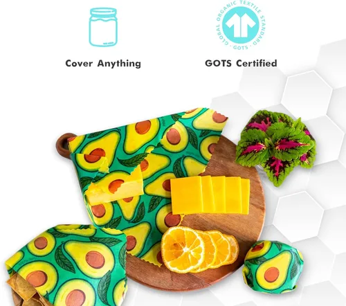 Vista 7 de Meli Wraps - Rollo de cera de abeja reutilizable, envolturas de cera de abejas sin residuos para cubrir alimentos, rollo de cocina