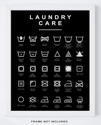 Vista 3 de K&L DESIGN CO. Laundry Room Decor With Black Background - 11x14 UNFRAMED Print - Black And White Minimalist, Scandinavian, Modern, Typography Wall