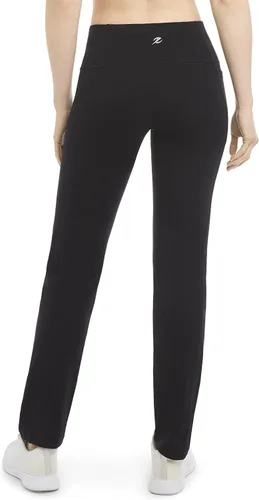 Vista 4 de Energy Zone Pantalones de yoga con bolsillo elástico de algodón para mujer