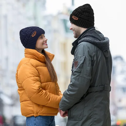 Vista 58 de Loritta Gorro de invierno cálido de punto grueso y holgado para hombre