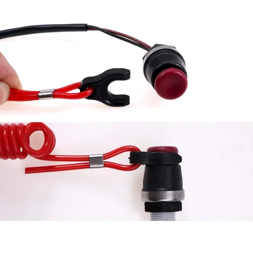 Vista 3 de ZOOKOTO Cable de interruptor de muerte, interruptor de apagado de motor fuera de borda y cordón de seguridad para Mercury Tohatsu marino