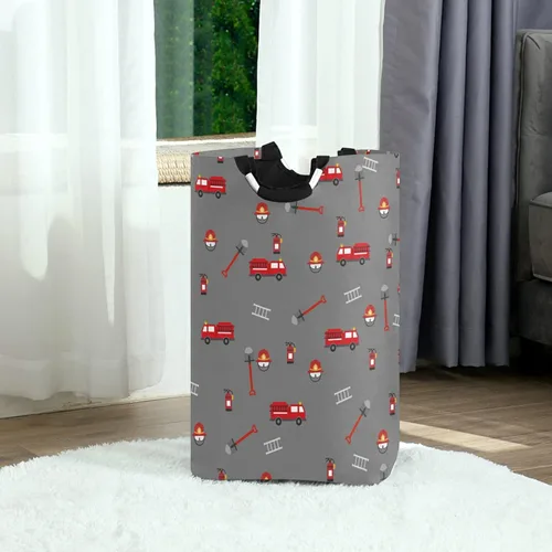 Vista 10 de Cesta de lavandería de 50 L para Halloween, diseño gótico, plegable, con asas acolchadas, impermeable, duradera, cesta de almacenamiento