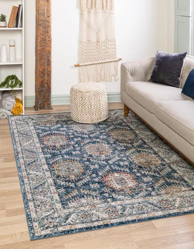 Vista 9 de Unique Loom Colección Nyla - Alfombra de área - Princesa (2 pies x 3 pies 1 pulgada, rectangular, rosa salmón/marrón)