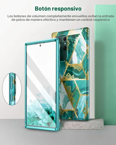 Vista 4 de SURITCH Funda para Samsung Galaxy S22 Ultra, Protector de Pantalla Integrado para Funda Samsung S22 Ultra 5G Protección de Cuerpo Completo