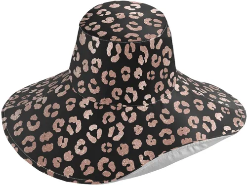 Vista 17 de MNSRUU Wide Brim Hats Skull Sun Hat Packable Sun Visors Floppy Summer Beach Hat for UV Protection