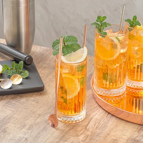 Vista 5 de Restaurantware Bar Lux - Pajitas de cuchara de 7.5 pulgadas, 2 popotes de cóctel reutilizables de grado alimenticio, cuchara incorporada, lavable