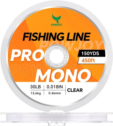 Vista 30 de Monofilament Fishing Line, Invisible Nylon Wire, Knot Guide Cards Transparente