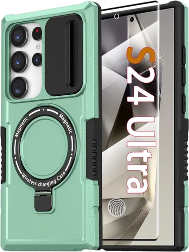 Vista 42 de Funda magnética para Samsung Galaxy Note 20 Ultra con soporte de anillo [con protector de pantalla] [Compatible con carga inalámbrica MagSafe] Funda