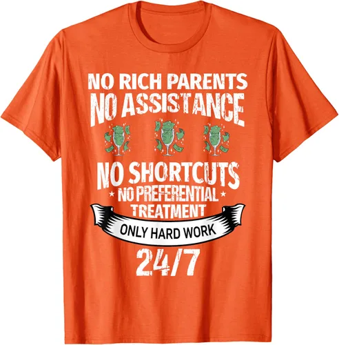 Vista 9 de Camiseta No Rich Parents Just Only Hard Work, Negro -, Pequeña