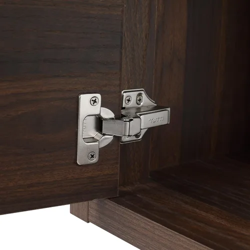 Vista 9 de Juego de tocador de baño de 24 pulgadas con lavabo de gel montado en la pared, diseño moderno, gabinete de montaje de flotador, tocador de baño