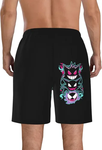 Vista 5 de DPFHL Gengar Logo Swim Trunks Mens Quick Dry Bathing Suits with Mesh Lining Workout Shorts