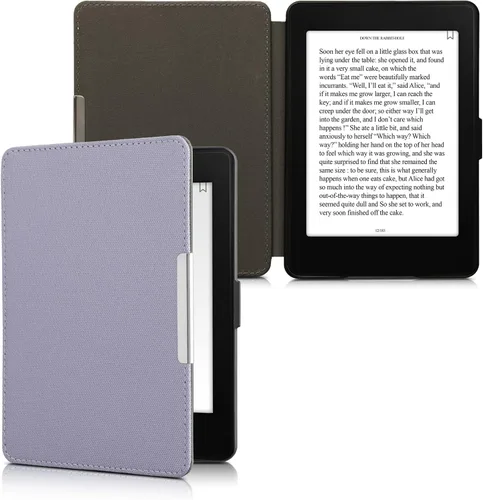 Vista 10 de kwmobile Funda compatible con Amazon Kindle Paperwhite - Funda protectora de nailon para lector electrónico - Antracita