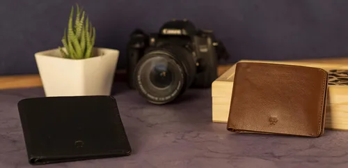 Vista 7 de AULIV Cartera minimalista de piel con bloqueo RFID para hombre, delgada, antirrobo, soporte para tarjetas de crédito, clip para dinero