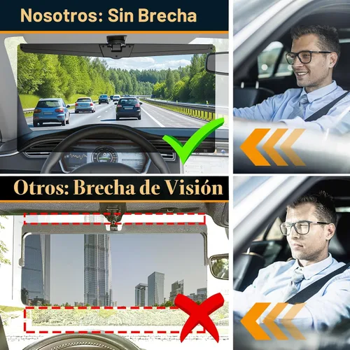 Vista 3 de Extensor de visera solar Veharvim para automóviles, extensor de visera de coche polarizado bloqueador solar UV400, extensión de visera ajustable