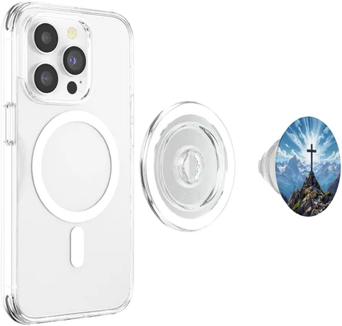 Vista 4 de Summit Cross Hiking Landscape PopSockets MagSafe PopGrip for iPhone