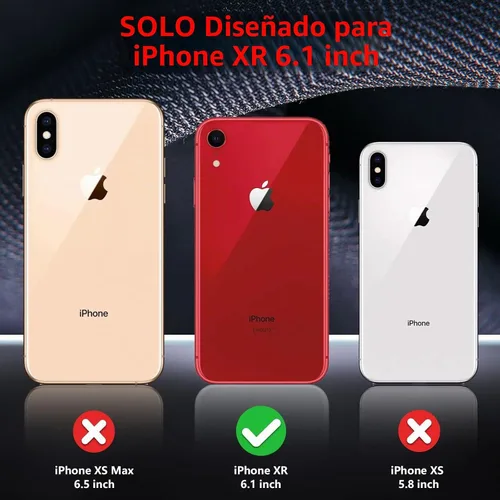 Vista 2 de SPIDERCASE Funda para iPhone XR, [Protección contra Caídas de Grado Militar de 10 Pies] [Antideslizante]