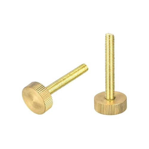 Vista 33 de uxcell Tornillos moleteados para pulgar, pernos planos de latón M3x4mm, sujetadores para PC, electrónicos, mecánicos, 2