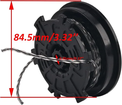 Vista 2 de Realman 309562005 Cabezal de recortadora con retenedores de carrete para Ryobi RY28120 RY28121 RY28140 (SS26) RY28141 RY28160 RY28161 RY34426