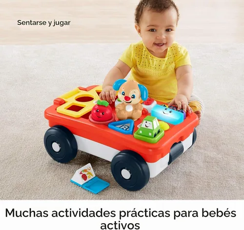 Vista 3 de Fisher-Price - Laugh & Learn Pull & Play Learning, vagón de reir y aprender, de halar y jugar, Multicolor