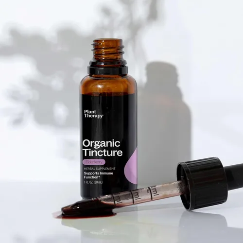 Vista 6 de Plant Therapy Suplemento de hierbas de saúco orgánico tintura de 1.0 fl oz (1 oz), apoyo inmunológico, ayuda a calmar las molestias nasales